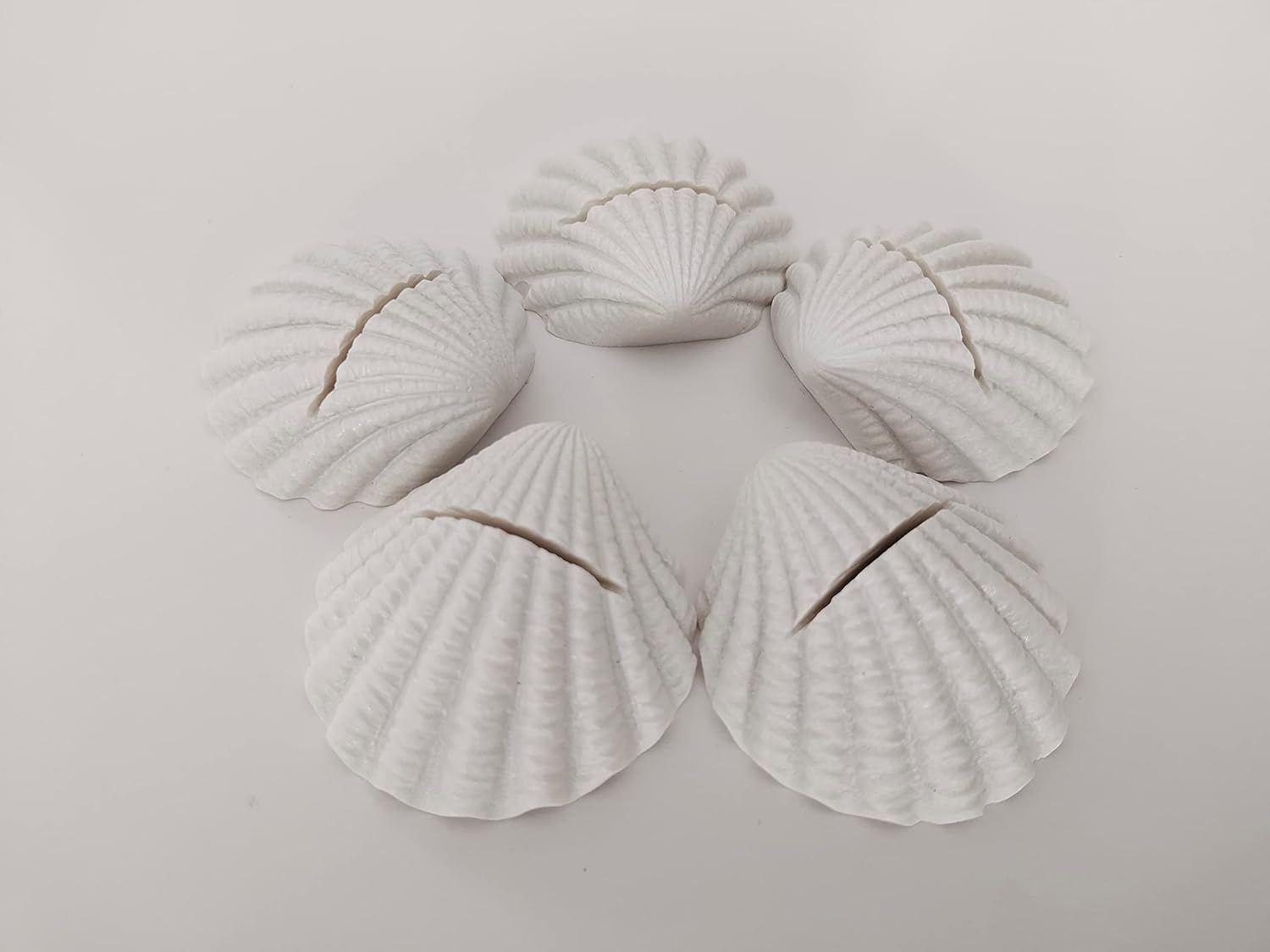 10 Pcs White Shell Table Card Holder for Events