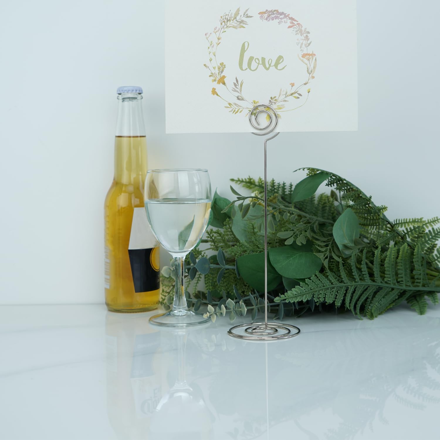 Silver Place Card Holders - 10PCS 86 Inch Table Number Stand for Events