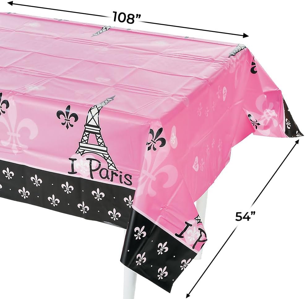 Fun Express Perfectly Paris Tablecover - 1 Piece