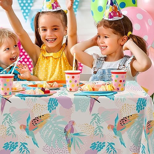 Tropical Bird Tablecloth 53x98 Inches Summer Party Cover
