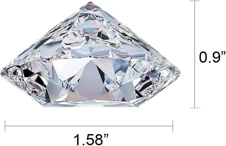 HOHIYA 24 Piece Clear Acrylic Diamond Place Card Holder