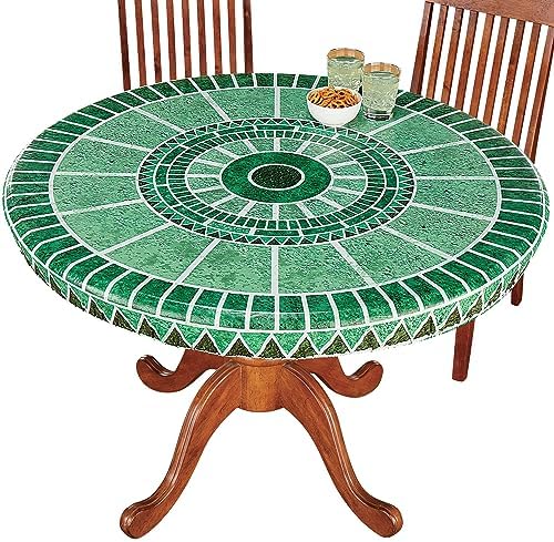 Collections Etc Stretch Fit Mosaic Table Cover