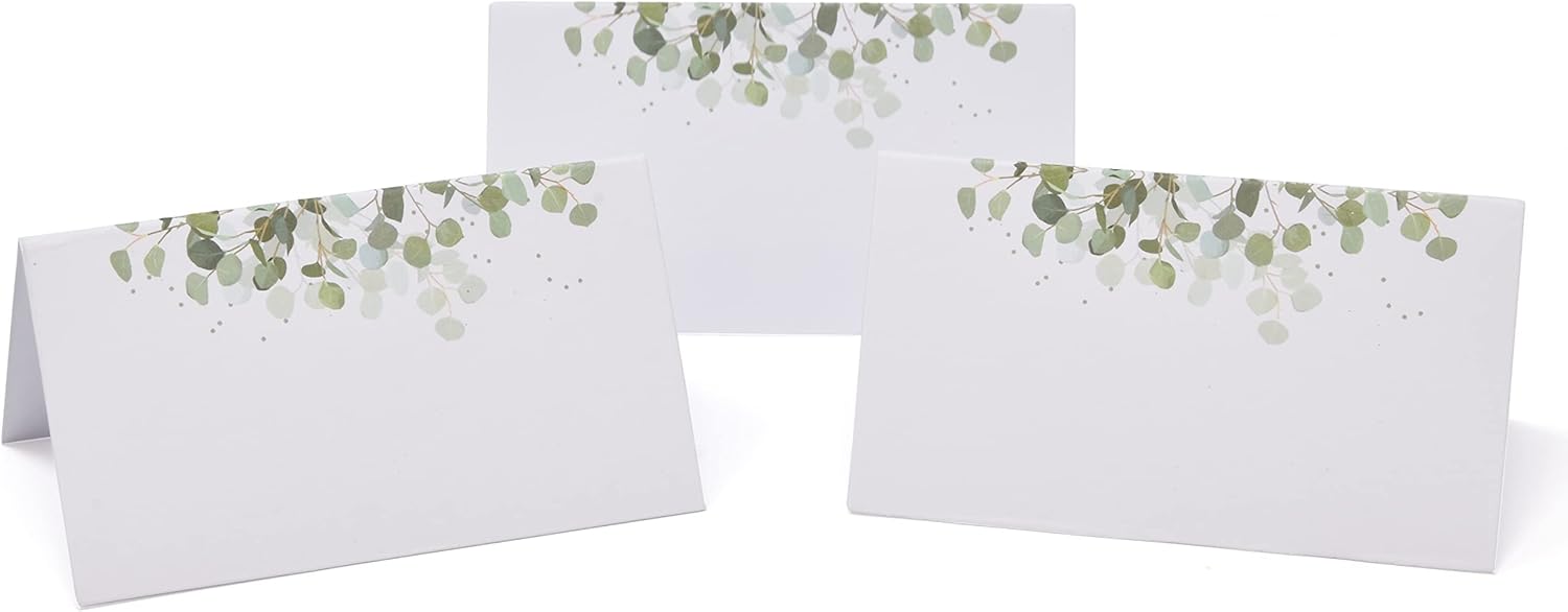 Gift Boutique 100 Pack Eucalyptus Place Cards 1