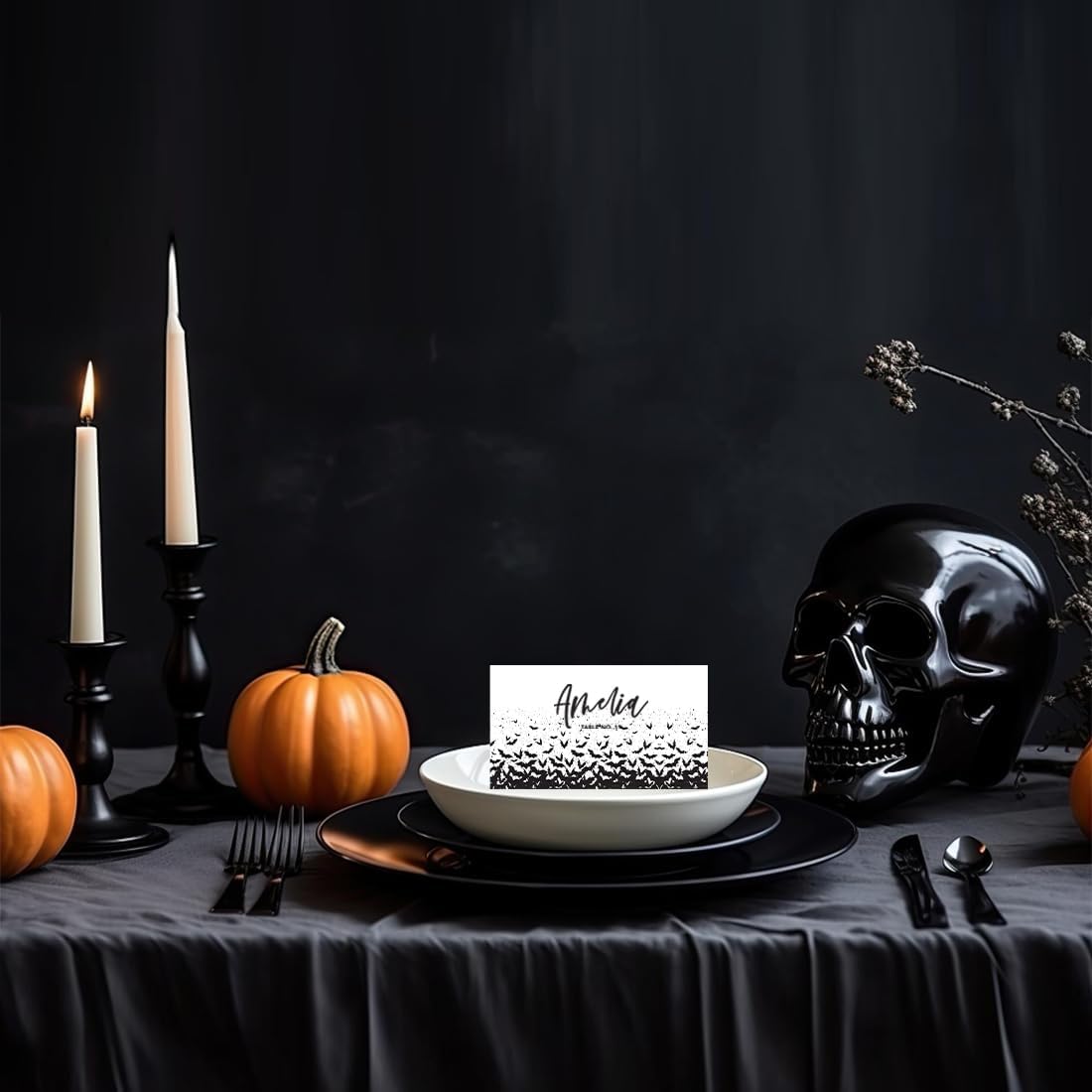 Andaz Press Halloween Place Cards 24 Pack 2x35