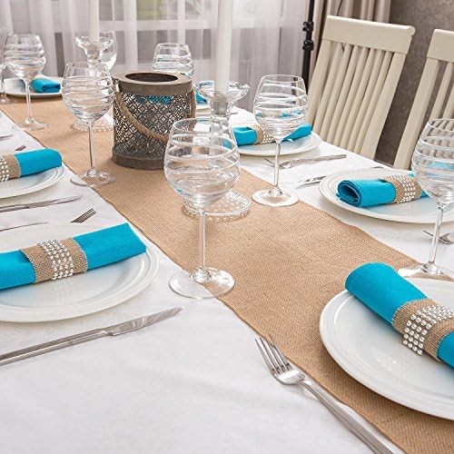 AK-Trading Natural Chic Rustic Burlap Table Runner