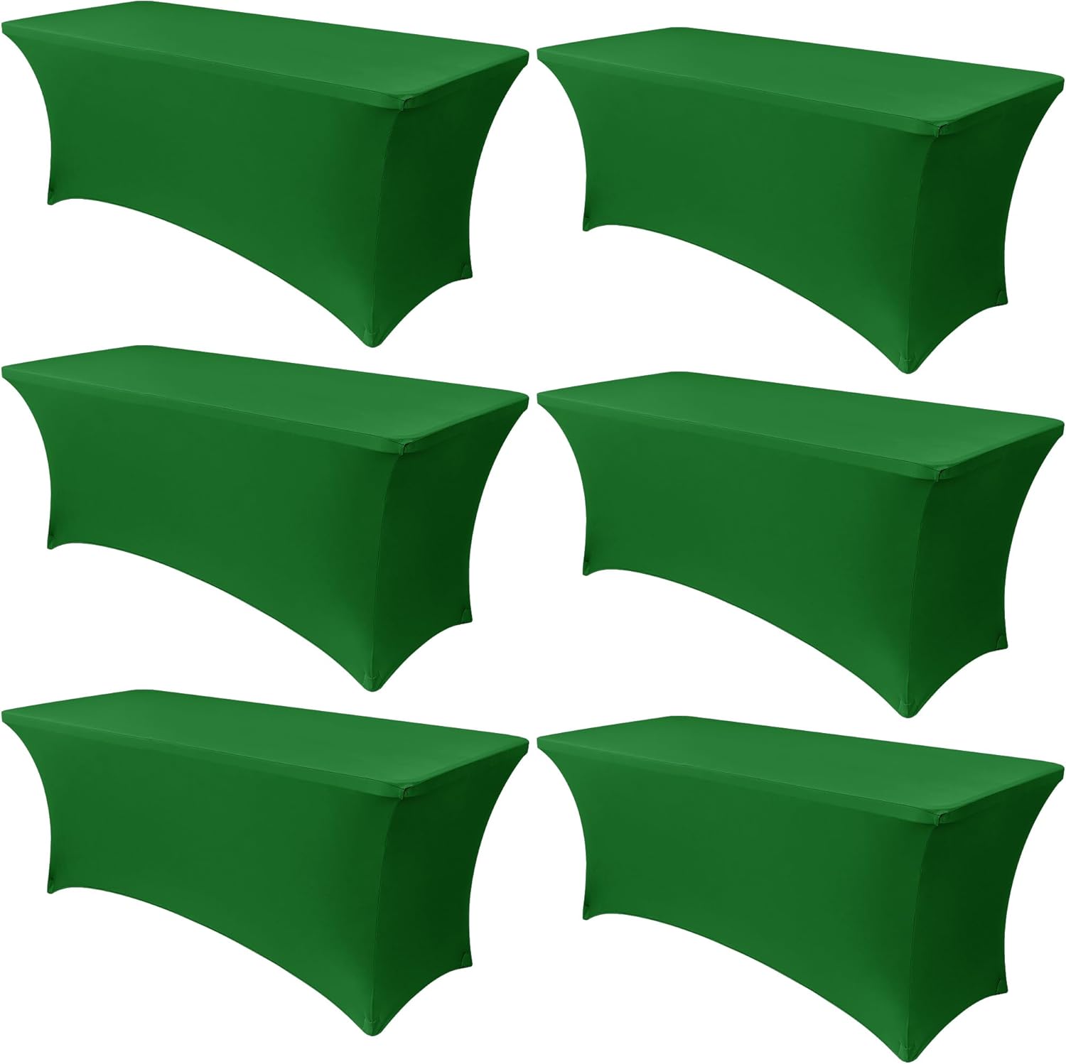 Obstal 6 Pack Stretch Spandex Table Covers for 6 Foot Tables 1