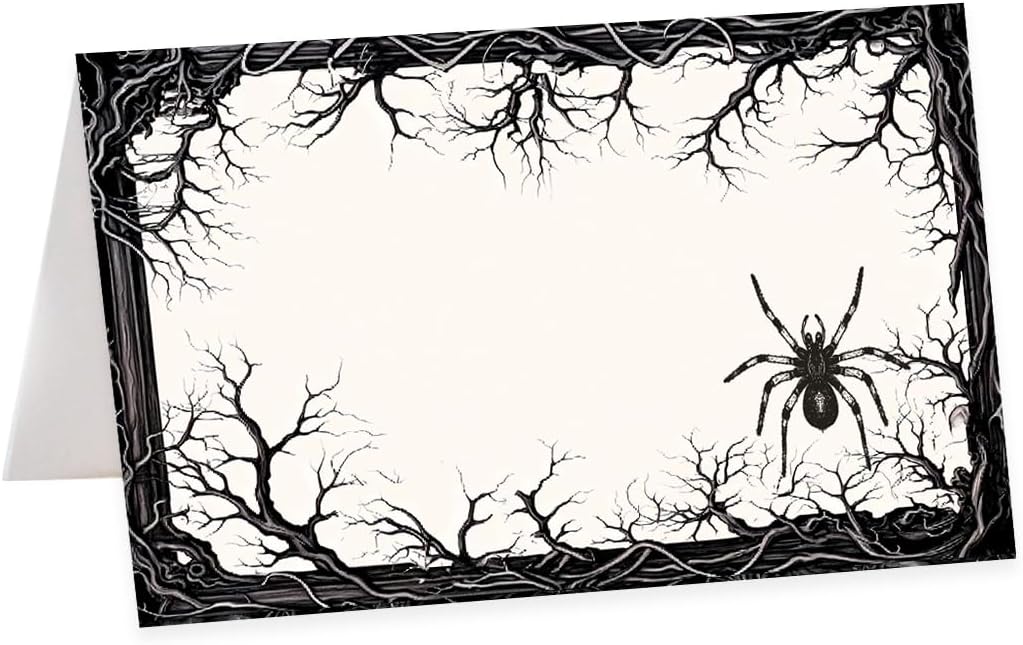 Andaz Press Halloween Name Place Cards for Party Buffet 24 Pack 2x35