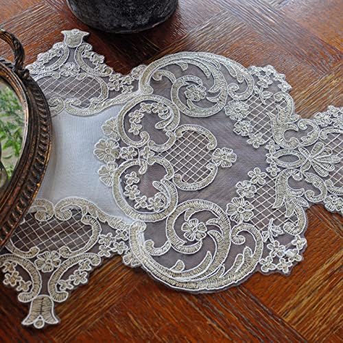 Elegant Vintage Lace Table Runner 120 Inches