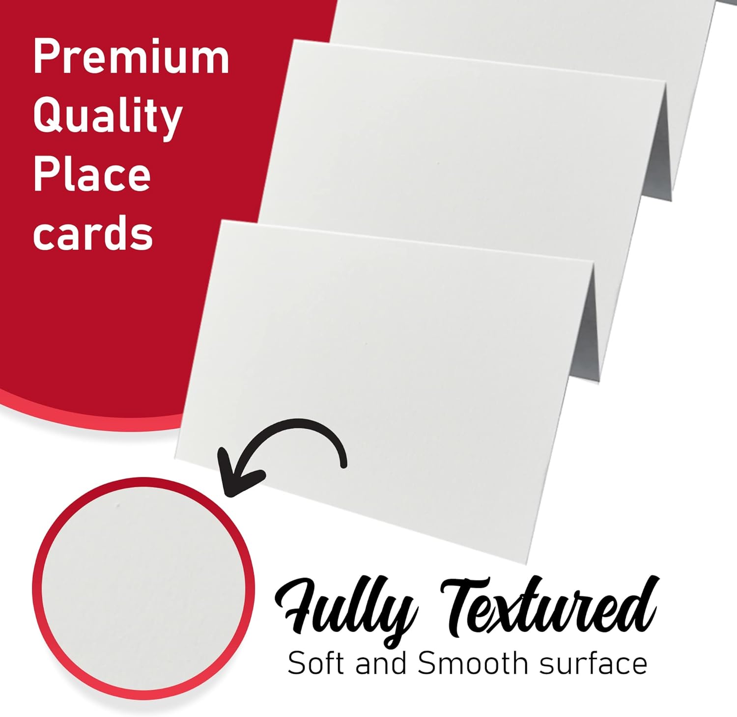 EVASTER Place Cards White Blank Pack of 100