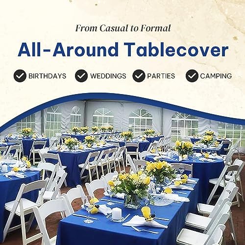 Amatra Plastic Table Cover Roll 54 in x 120 ft Blue Self-Cutter