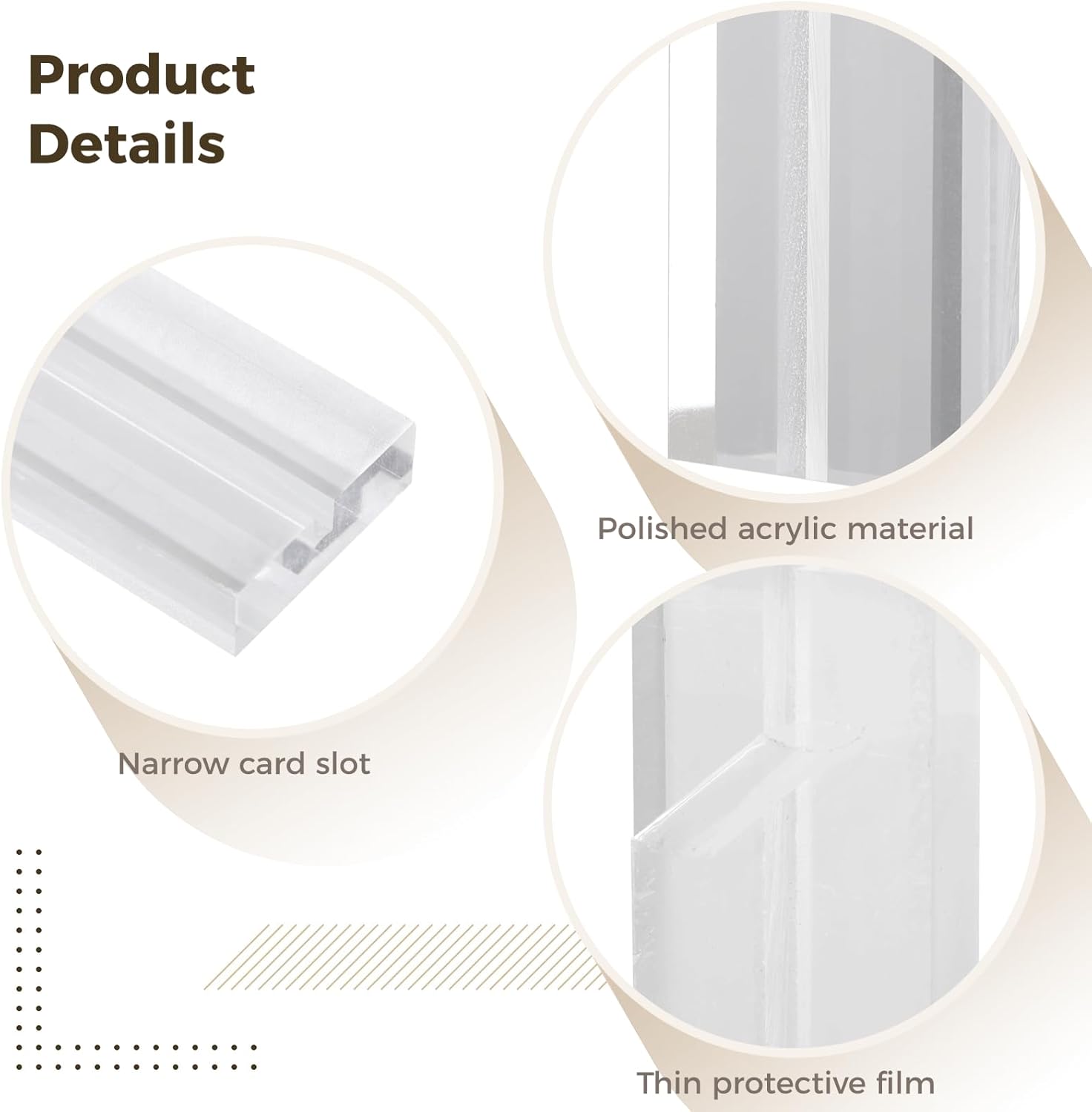 Lnrueg 24 Pcs Acrylic Place Card Holders
