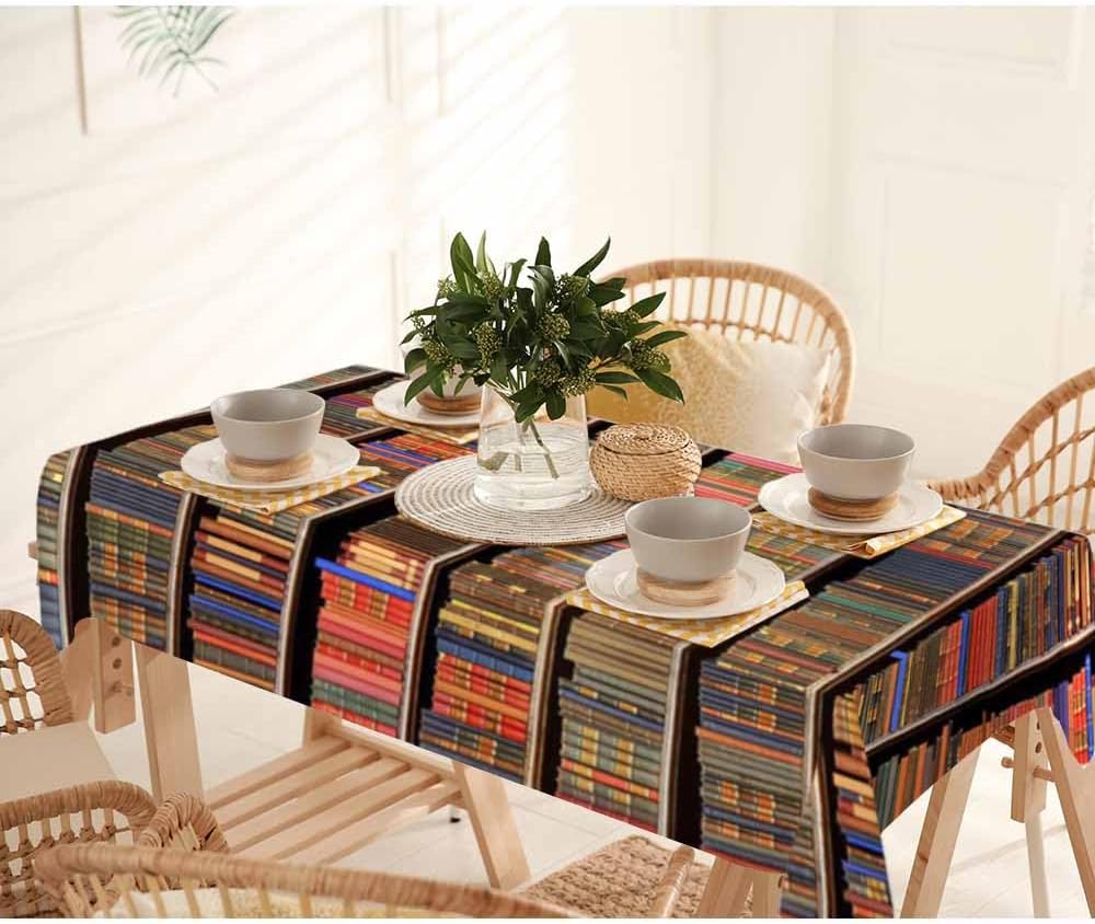 Vintage Wooden Lattice Tablecloth 52x70in