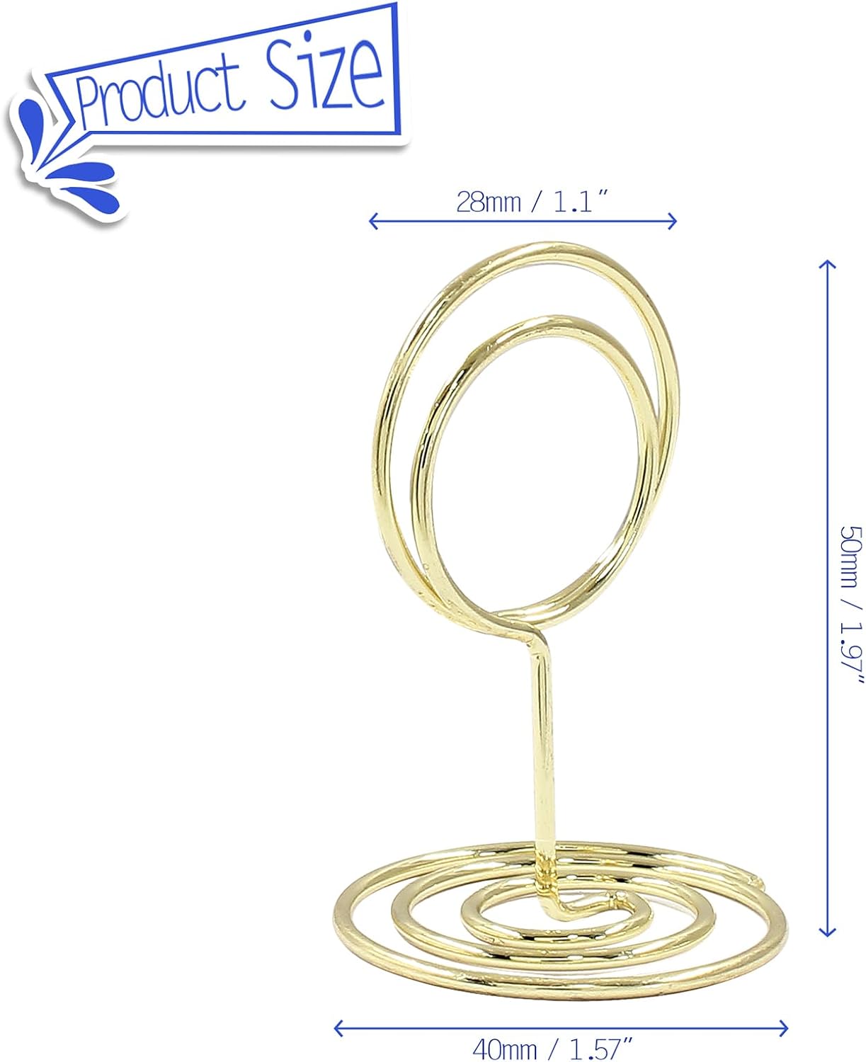Waziaqoc 10Pcs Gold Table Number Holders