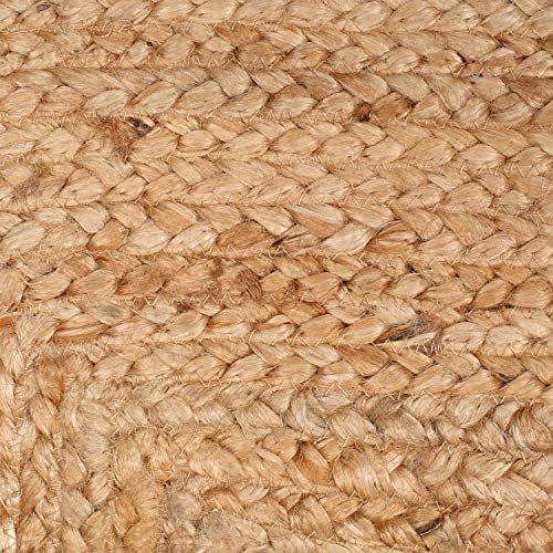 Goroly Home Reversible Jute Braided Table Runner 13x72 Inch Natural