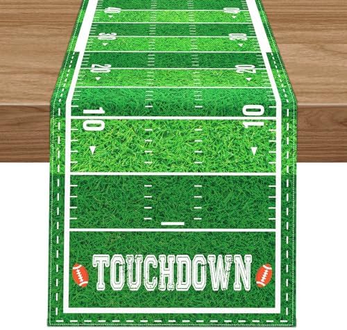 Football Themed Table Runner for Birthday Parties and Game Days
