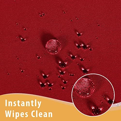 Obstal 2 Pack 6FT Red Tablecloths for Folding Tables