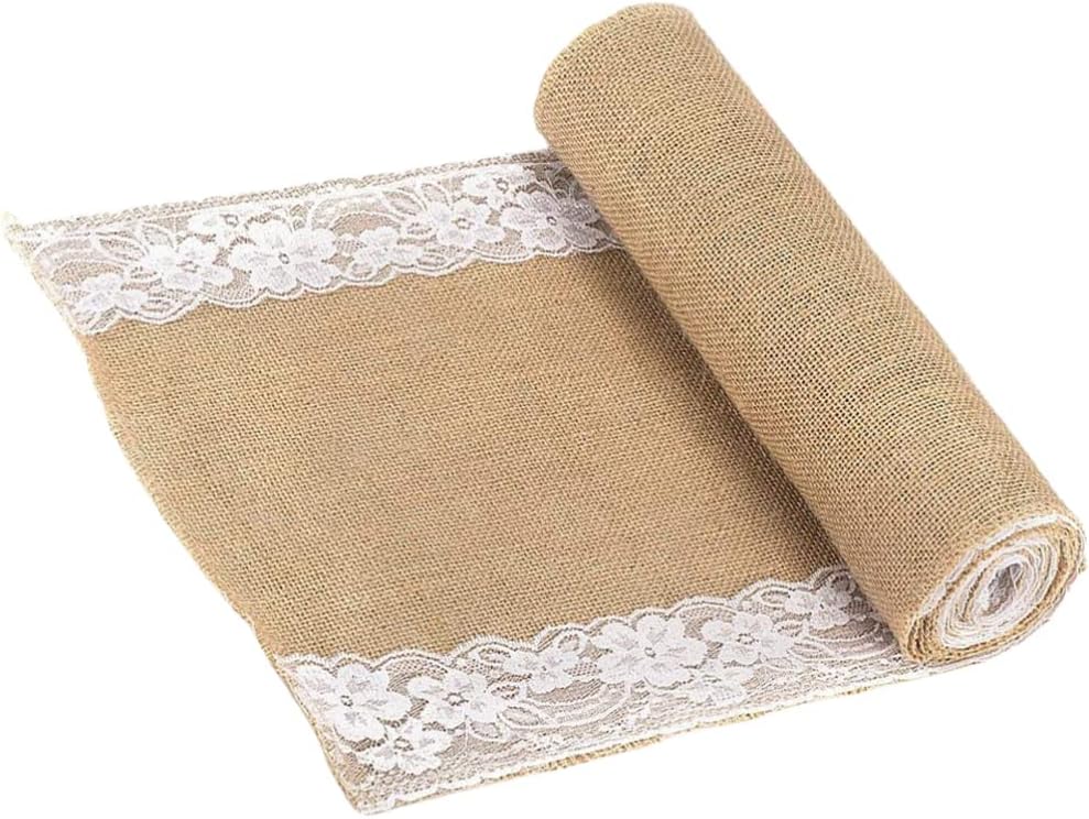 Elegant Rustic Lace Table Runner for Weddings and Parties