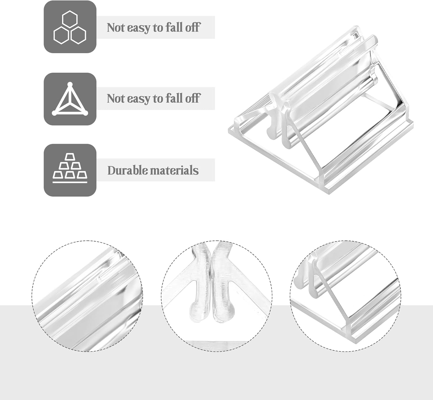 72 Pcs Acrylic Place Card Holders for Wedding Photos and Games