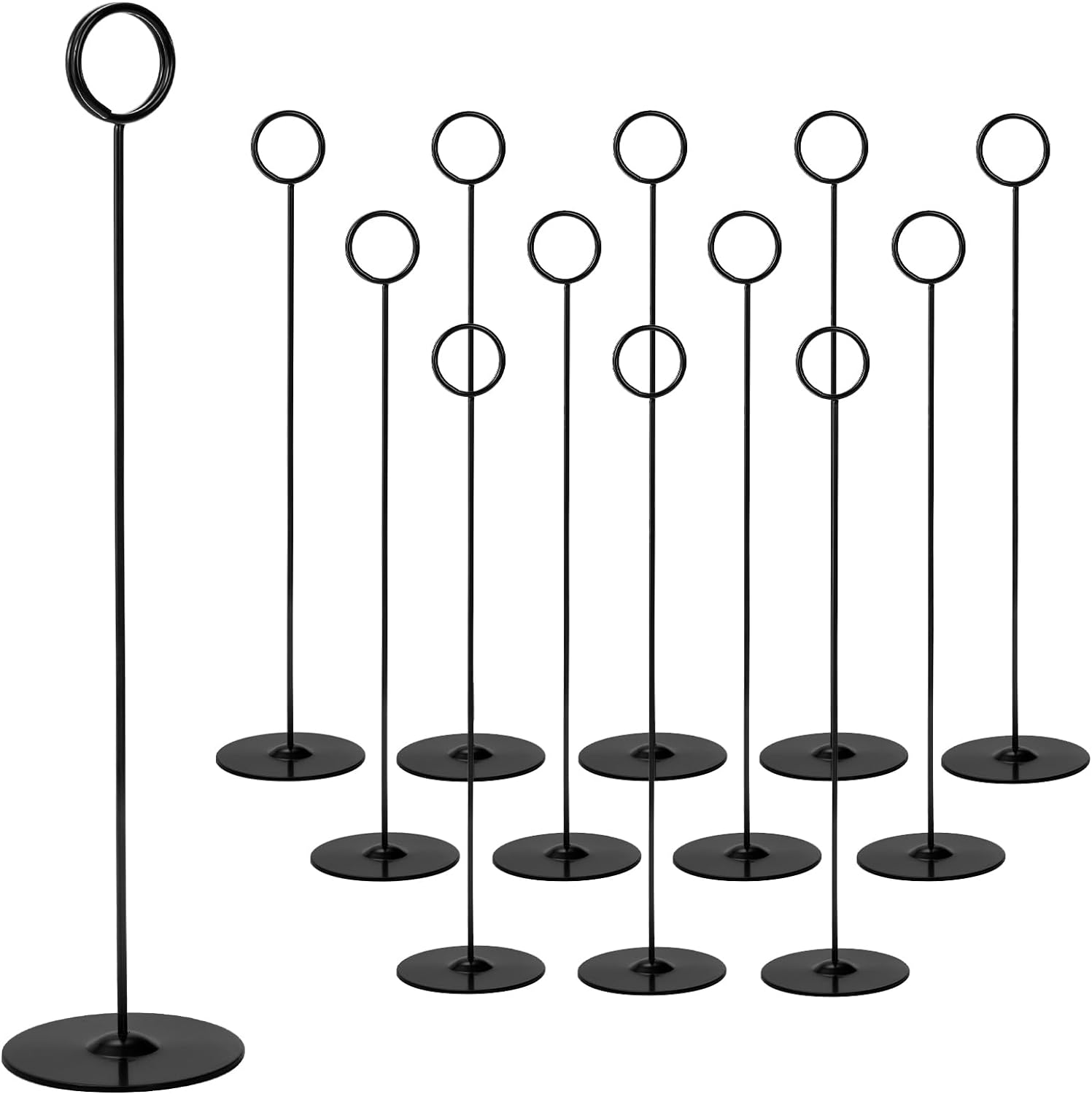 Tosnail 12 Pack 12 Inch Tall Table Number Holders Black