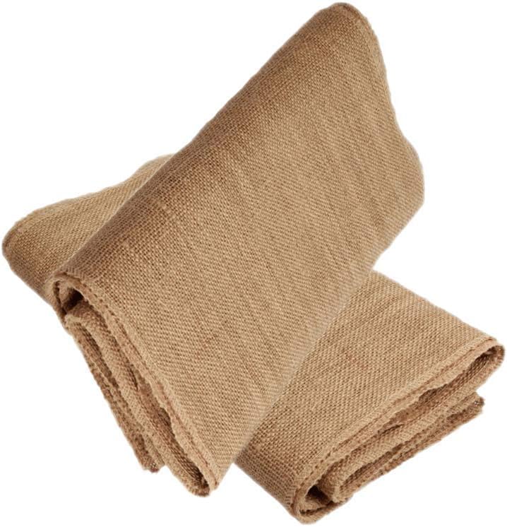 2 Pack 14 Inch x 108 Inch Wide Burlap Runners No Fray
