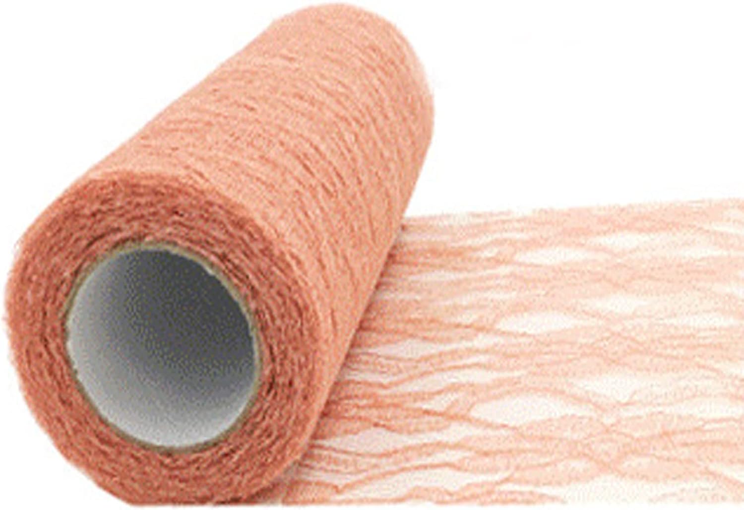 Lace Net Roll 6 x 10 Yards Peach Table Runner