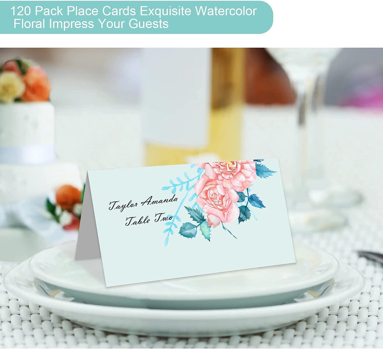 JUZNU Place Cards 120 Pack for Weddings and Parties