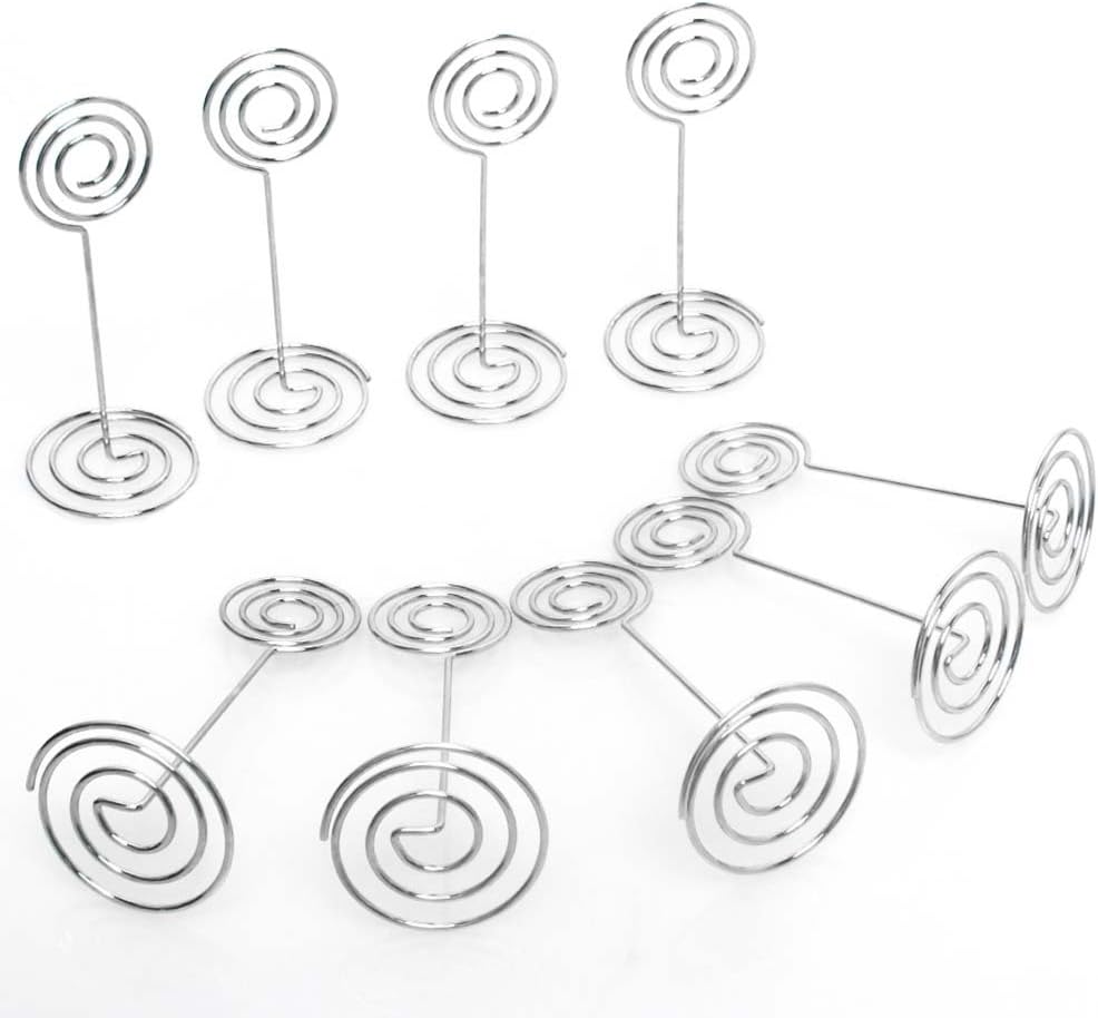 Aniann Table Number Card Holders 25 Pack Silver
