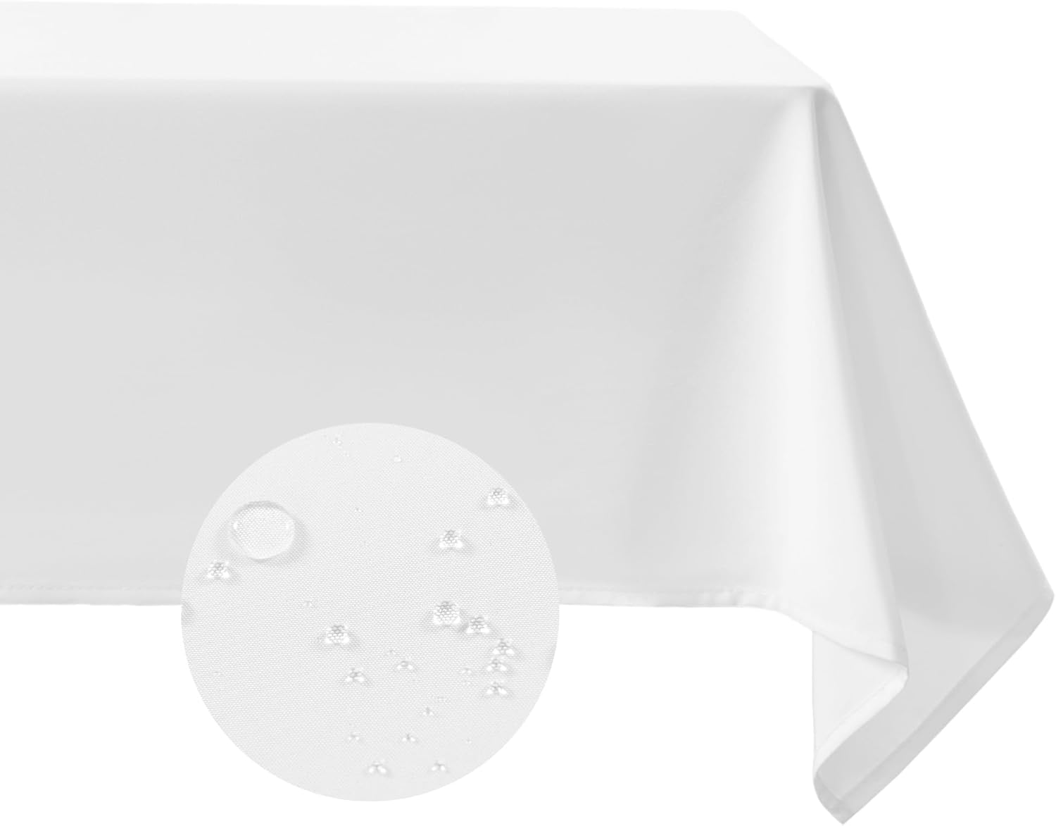 Comfonew White Rectangle Tablecloth 60x84 Inch