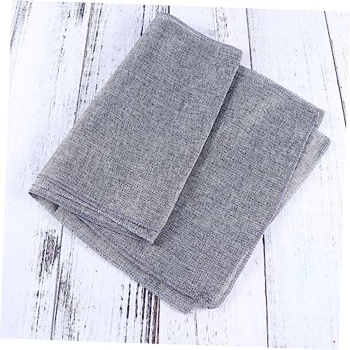 KICHOUSE Gray Burlap Table Runner Elegant Imitated Linen Decor