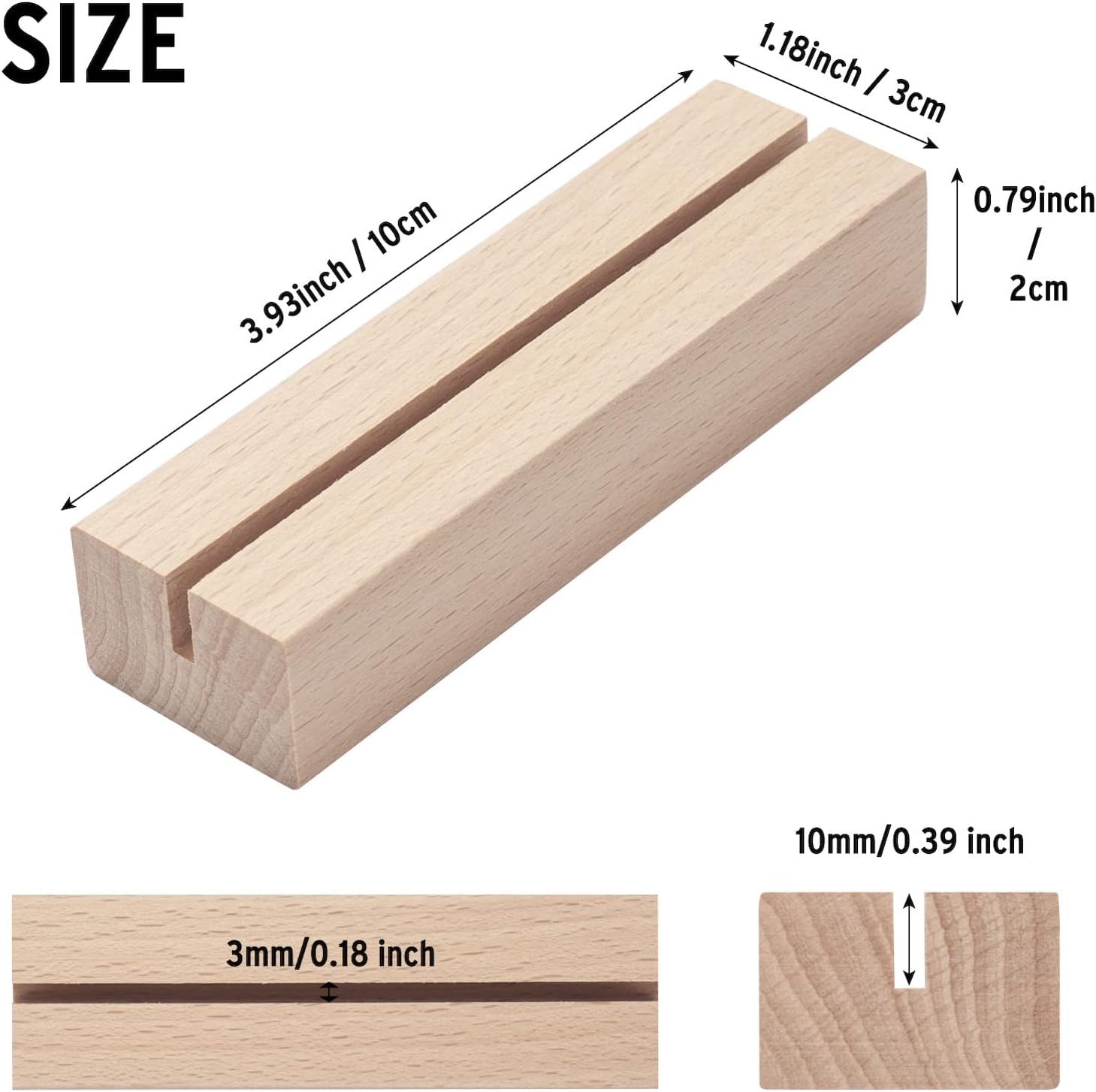 12 Piece Wooden Place Card Holders for Wedding Events