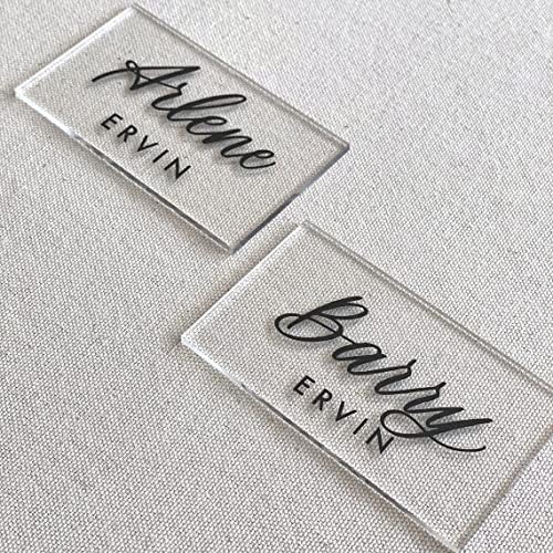 Clear Acrylic Place Cards 35x2 Inch 18 Thick 20 Pcs Set