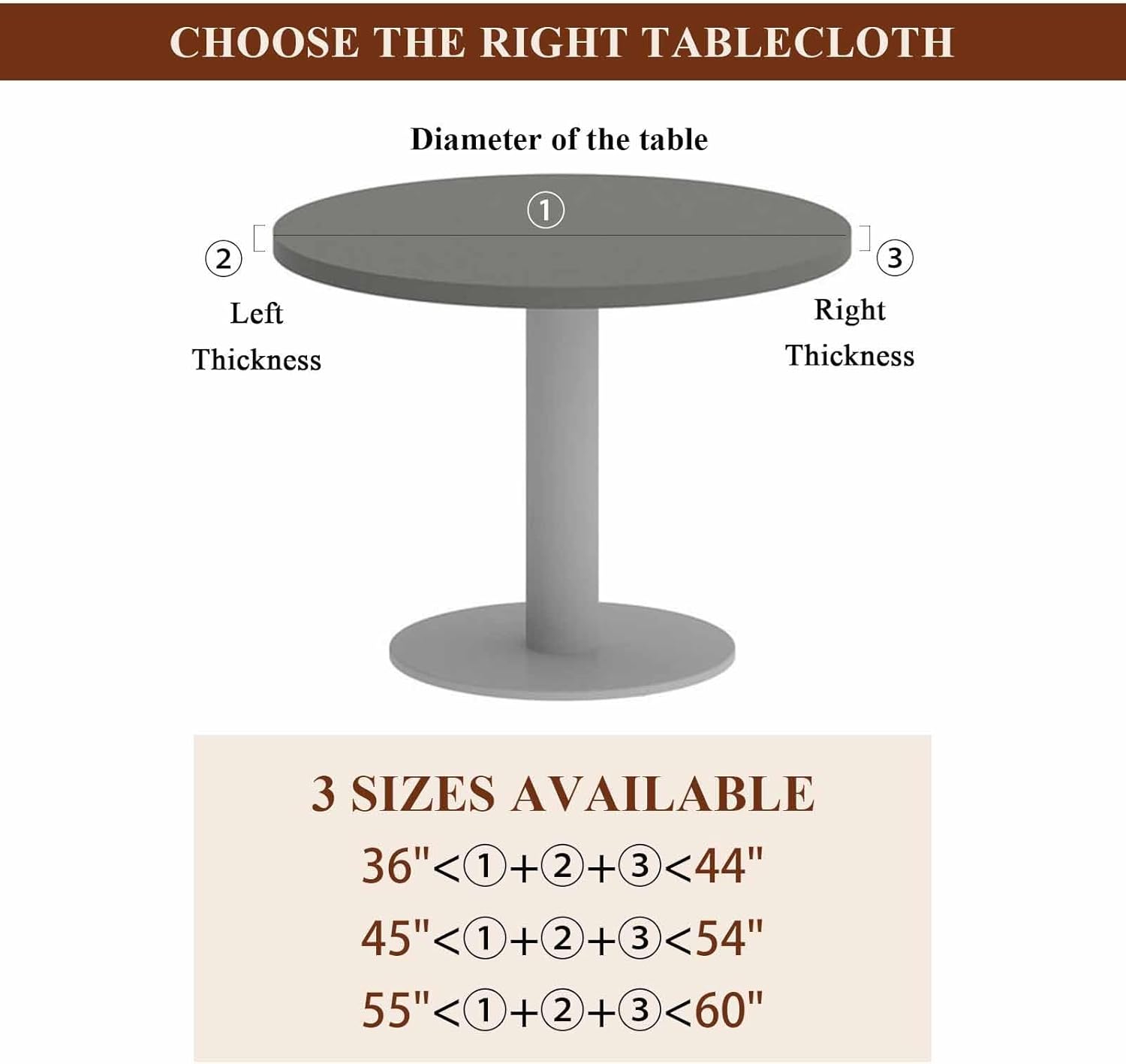Pink Elephant Tablecloth with Elastic Cover for 36-44 Inch Tables