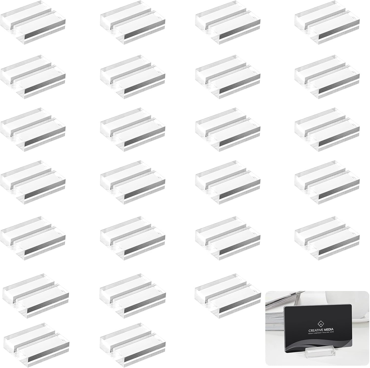 25 Pcs Acrylic Place Card Holder for Tables and Events