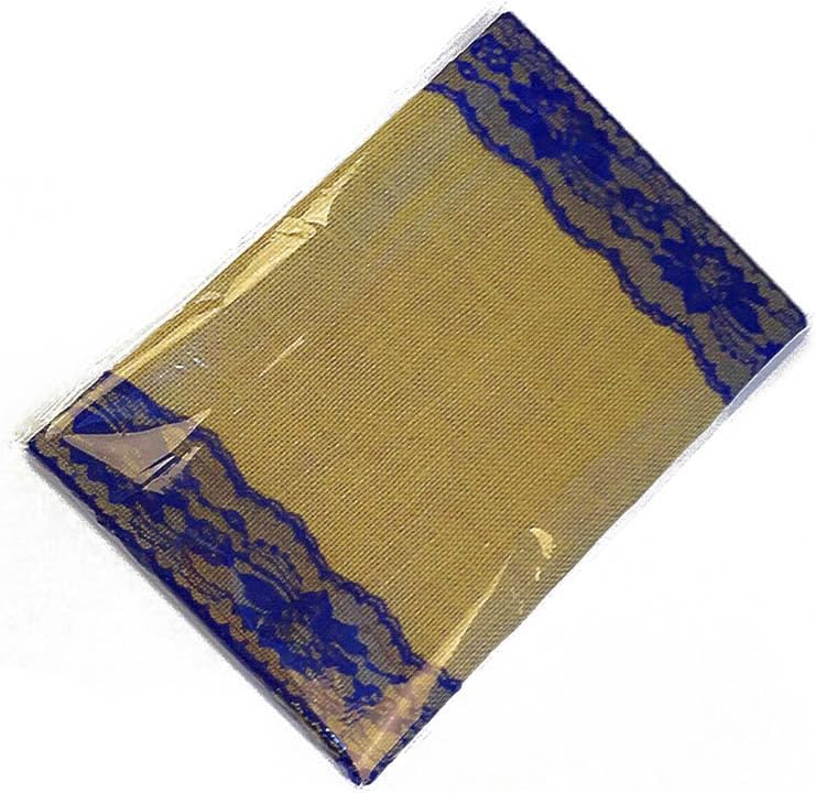 AAYU Burlap Table Runner with Navy Lace