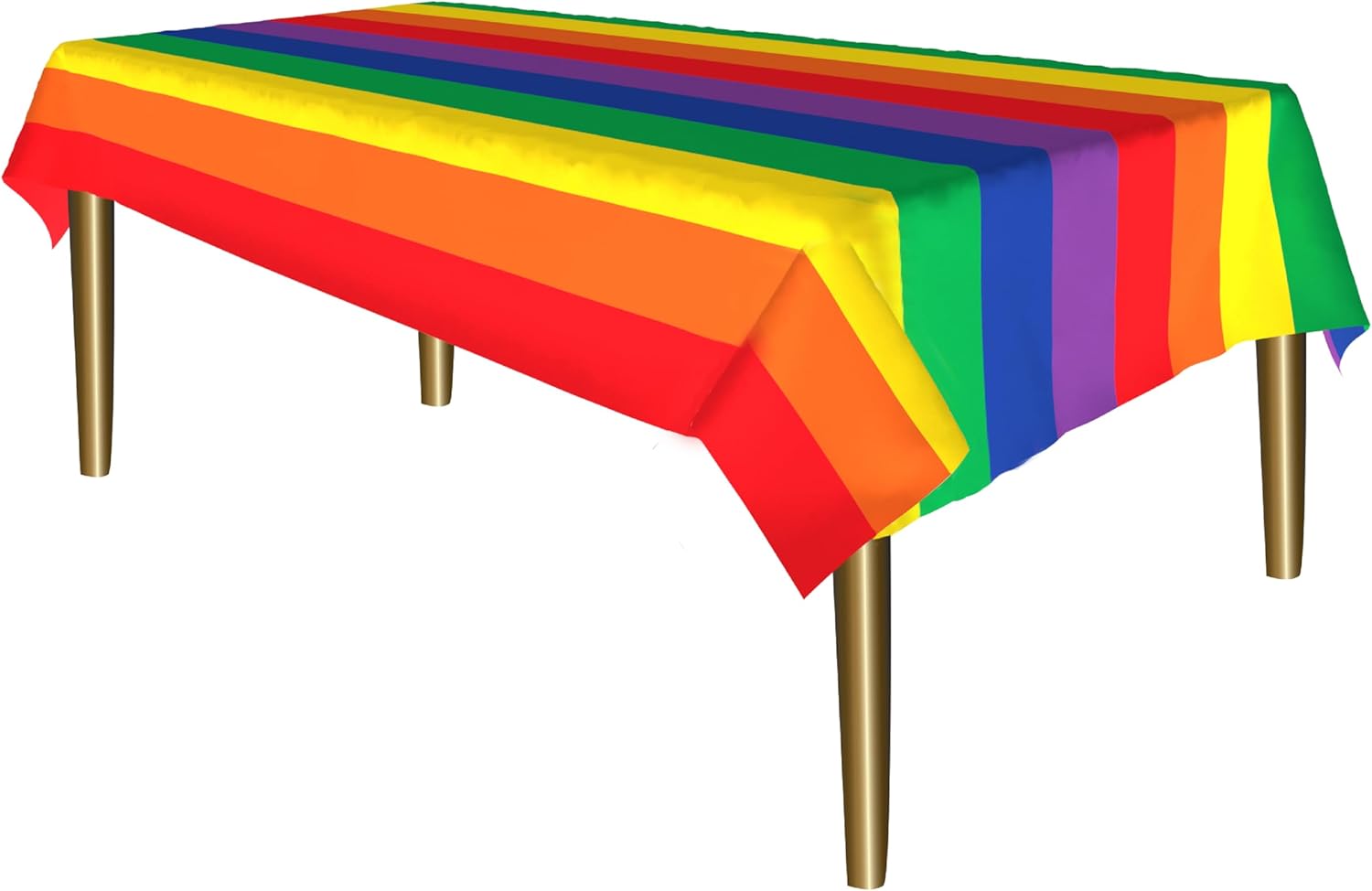 Party Dimensions Carnival Rainbow Disposable Tablecloth for Rectangle Tables 12 Pack