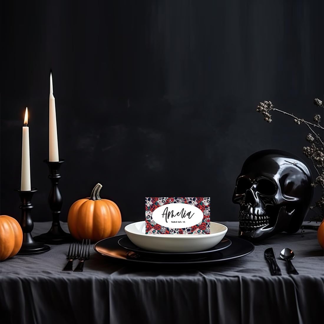 Andaz Press Halloween Name Place Cards 24 Pack 2x35