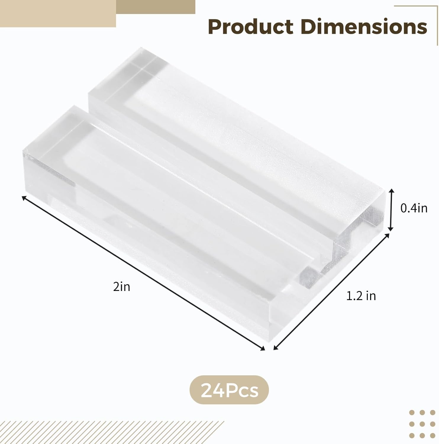 Lnrueg 24 Pcs Acrylic Place Card Holders