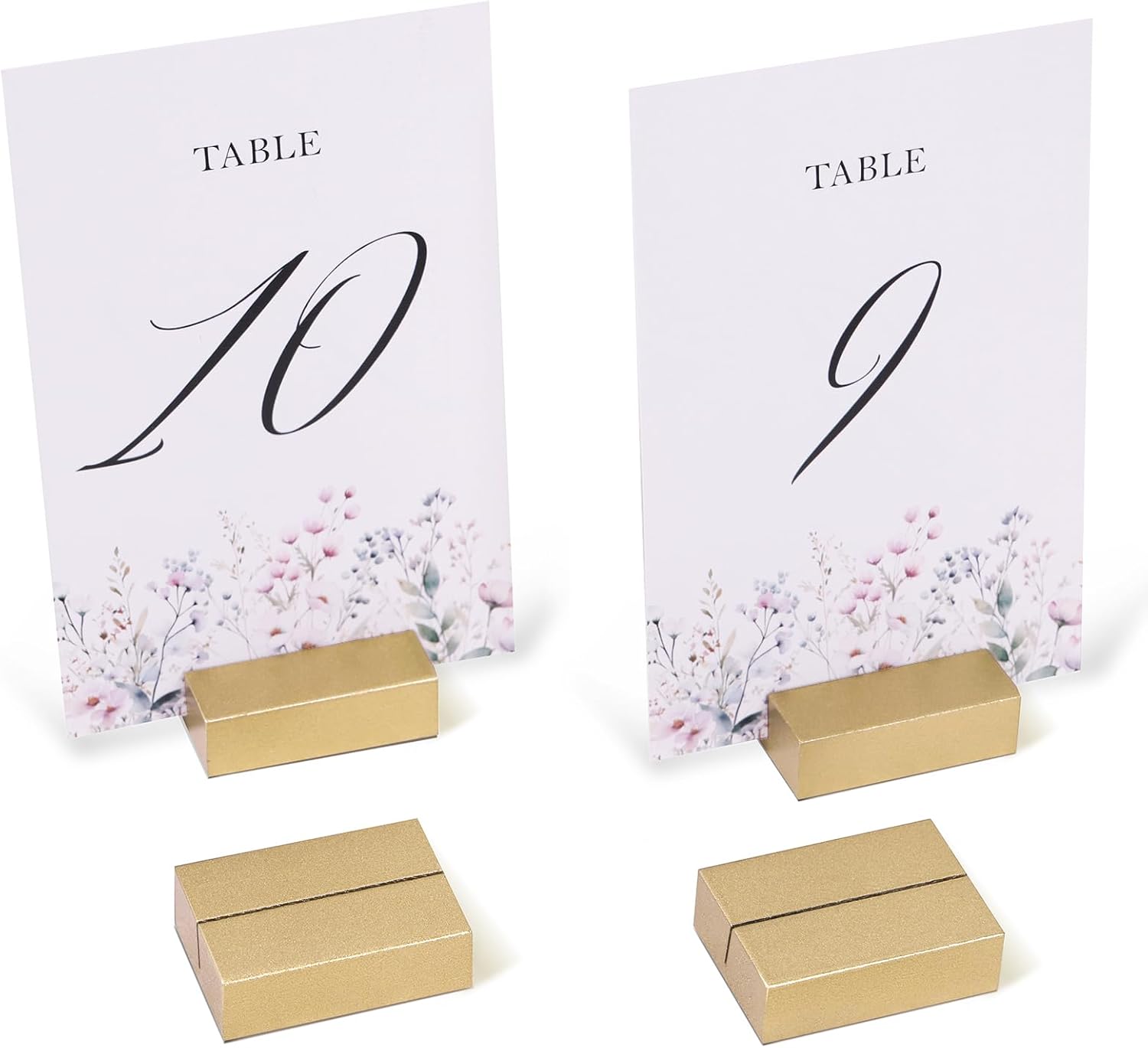 UNIQOOO 12 Pack 2 Inch Gold Birch Place Card Holders