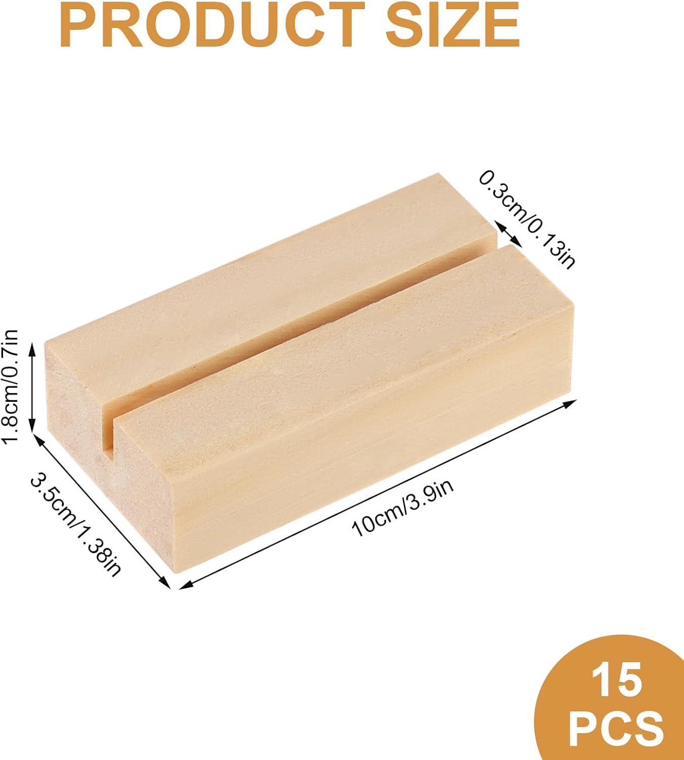 15PCS Wooden Place Card Holder for Tables and Events