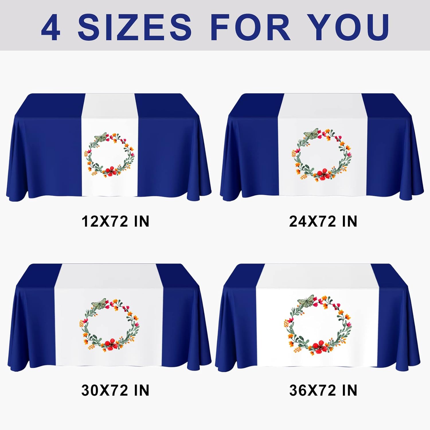Custom Table Runner with Business Logo Text 13x72 Inches
