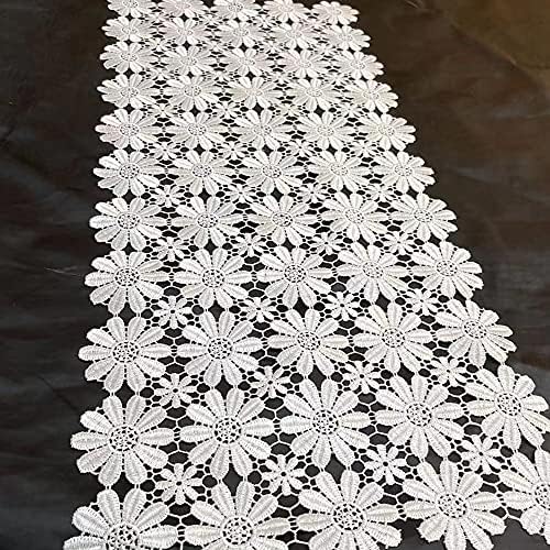 White Flower Lace Table Runner for Home Kitchen Wedding Banquet