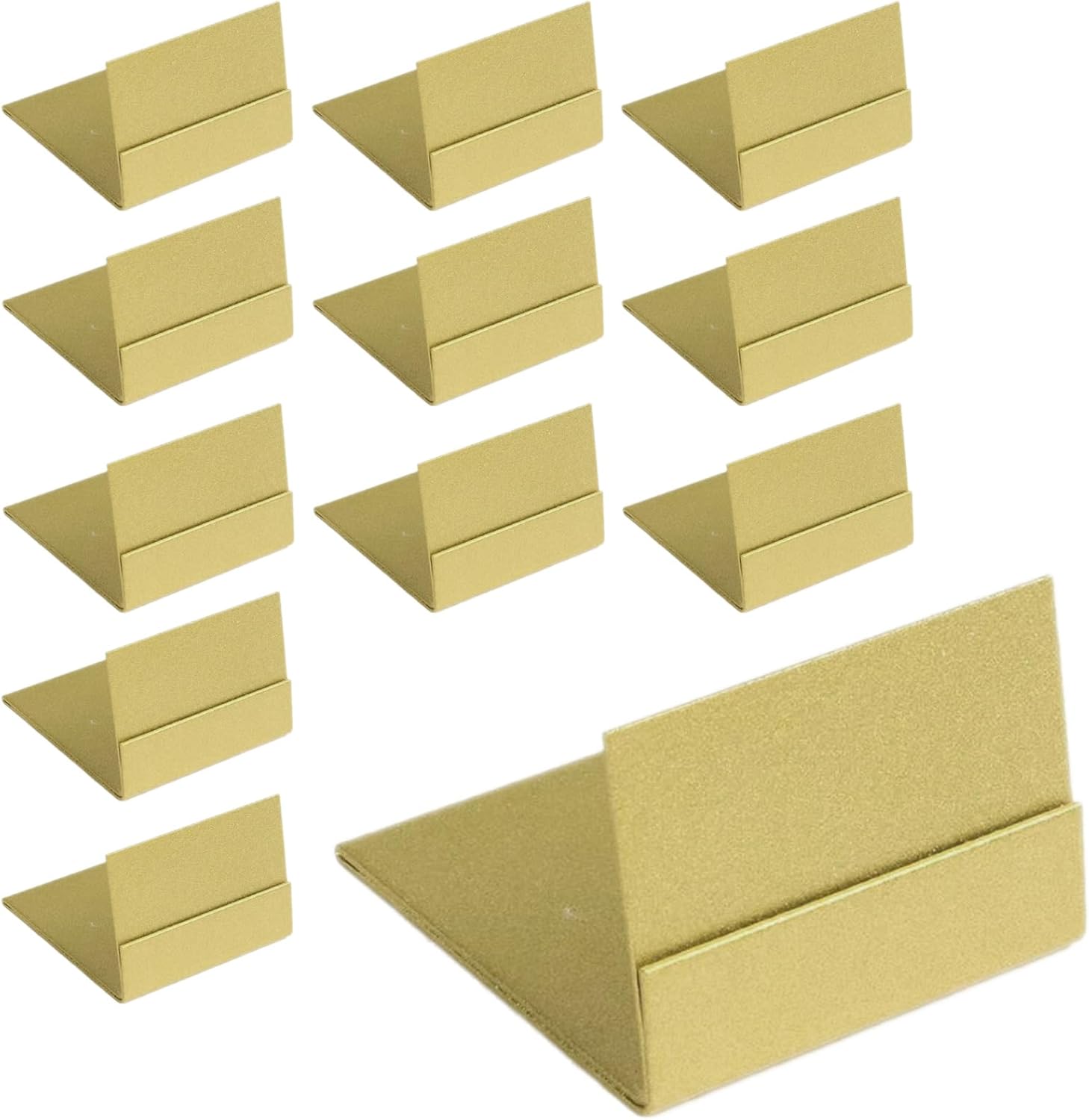 12-Pack Gold Metal Table Number Holders for Events