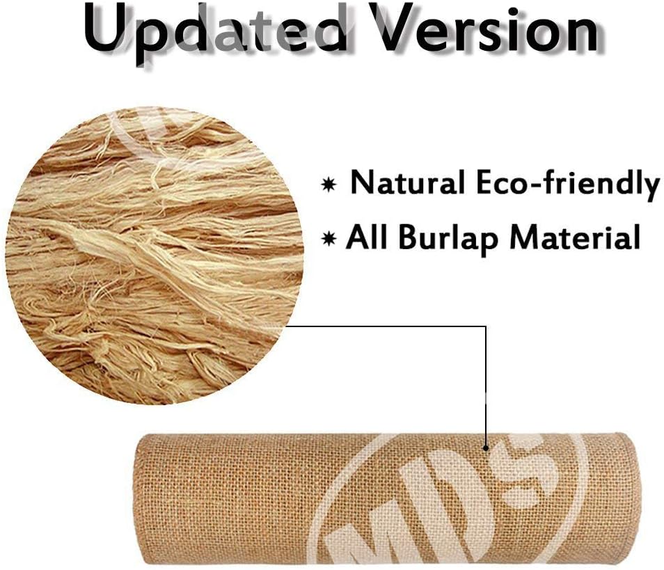 MDS 5 Piece Natural Burlap Table Runners with White Lace