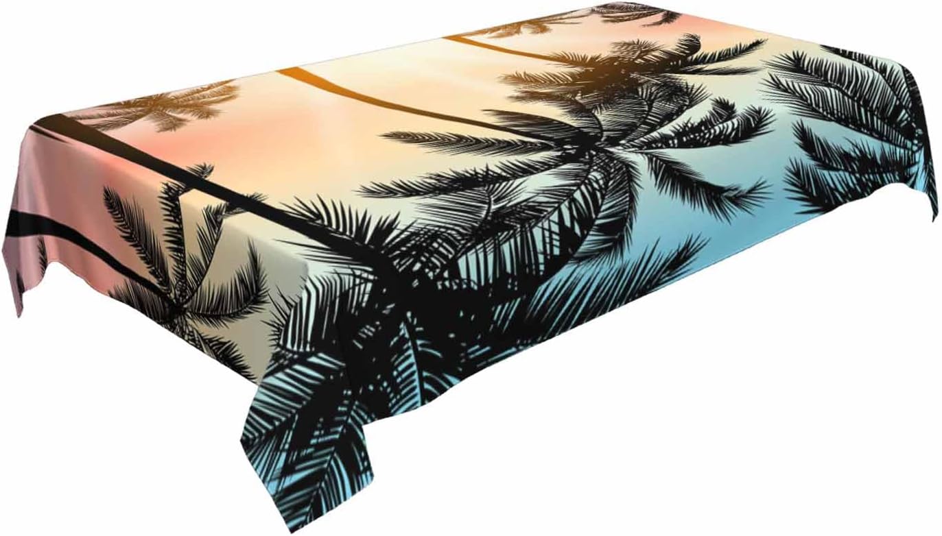 TKS MITLAN Tropical Tablecloth 60x84 Inch Rectangle Dinner Party Decor