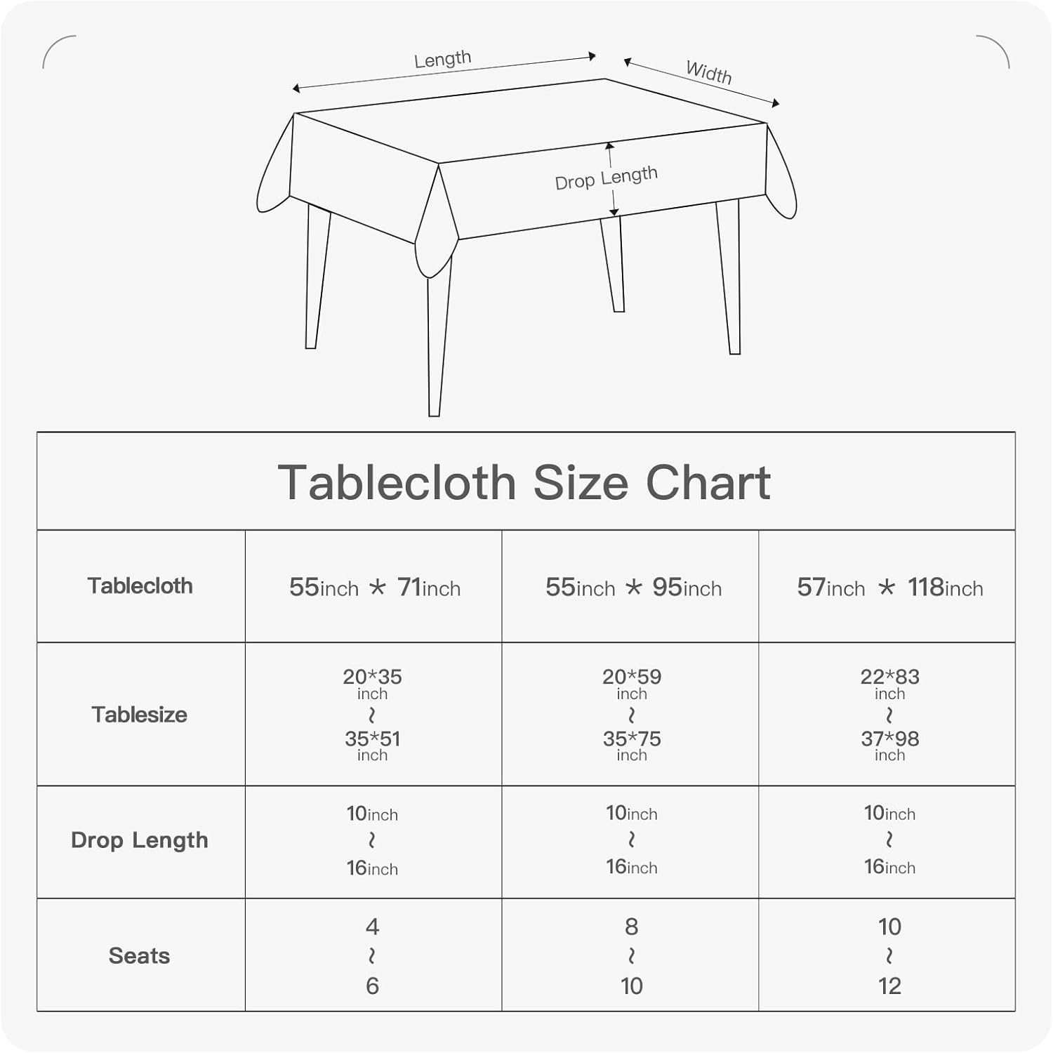 Luxedevin Gingham Tablecloth - Waterproof Washable Checkered Design