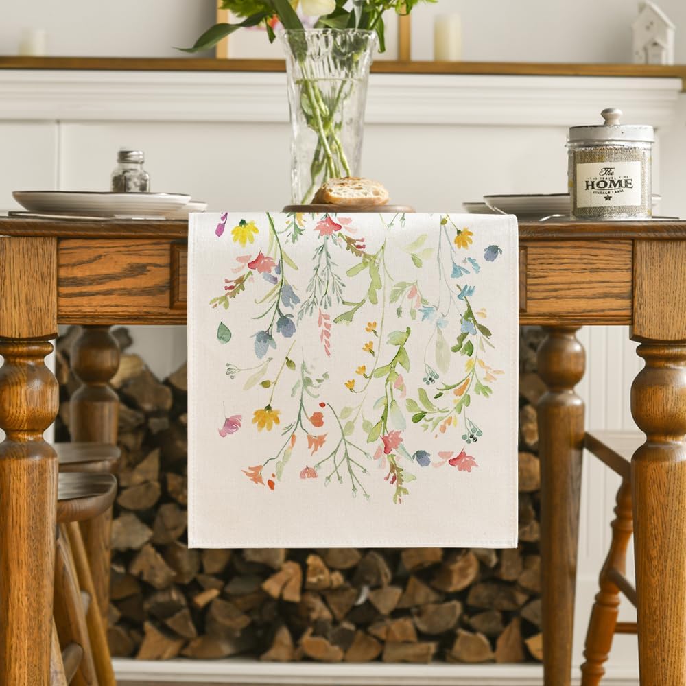 Artoid Mode Wildflowers Bloom Table Runner 13x60 Inch