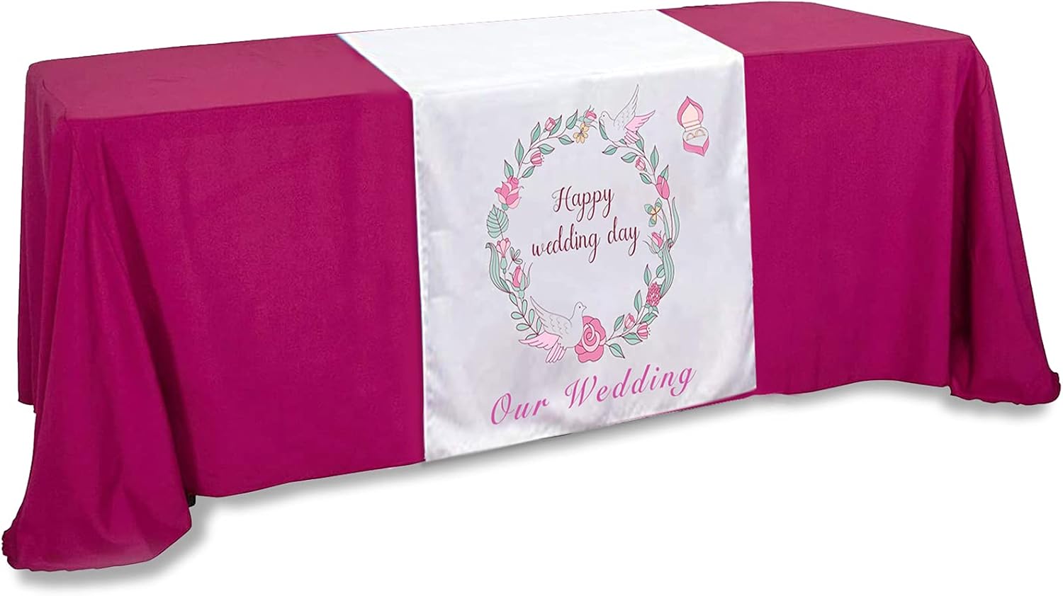 Custom Table Runner 36x72 with Business Logo or Text