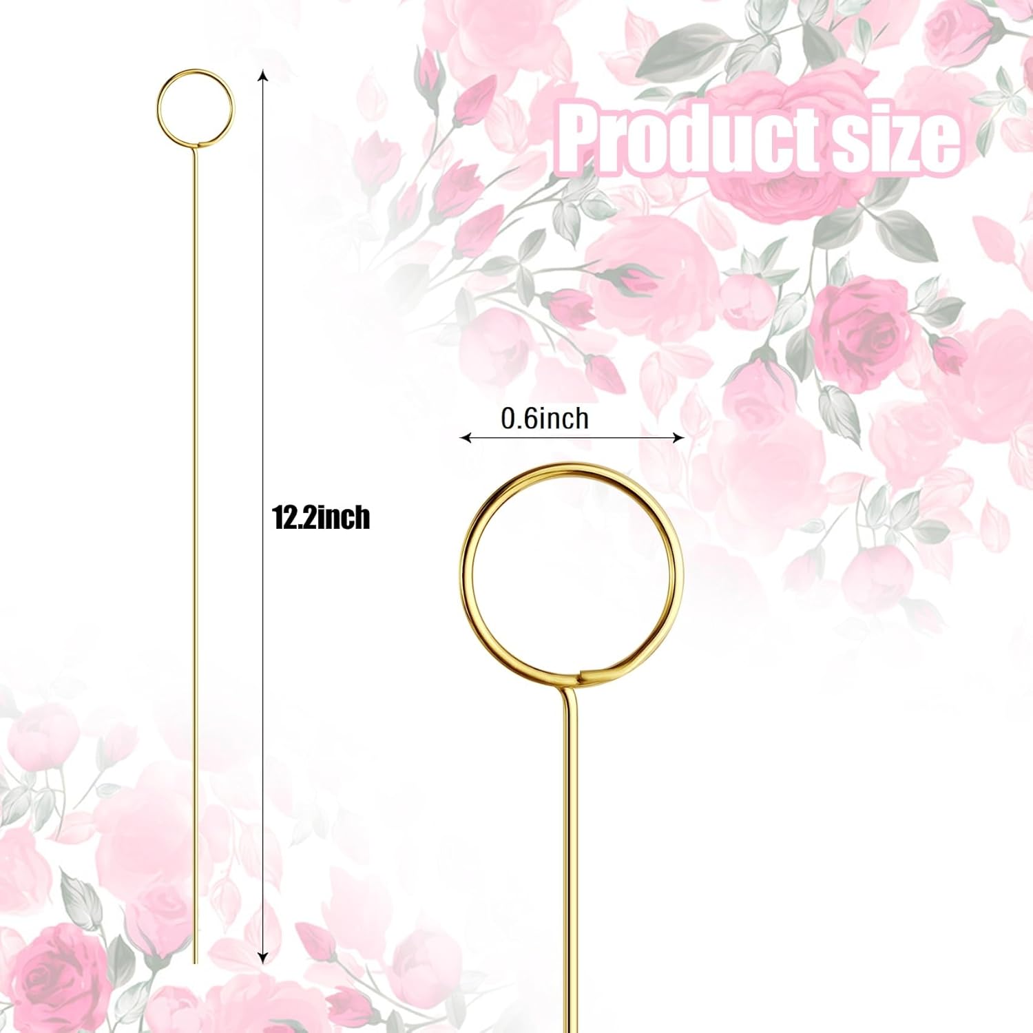 10 Pcs Metal Floral Place Card Holder 122 Inches Wedding Party Gift