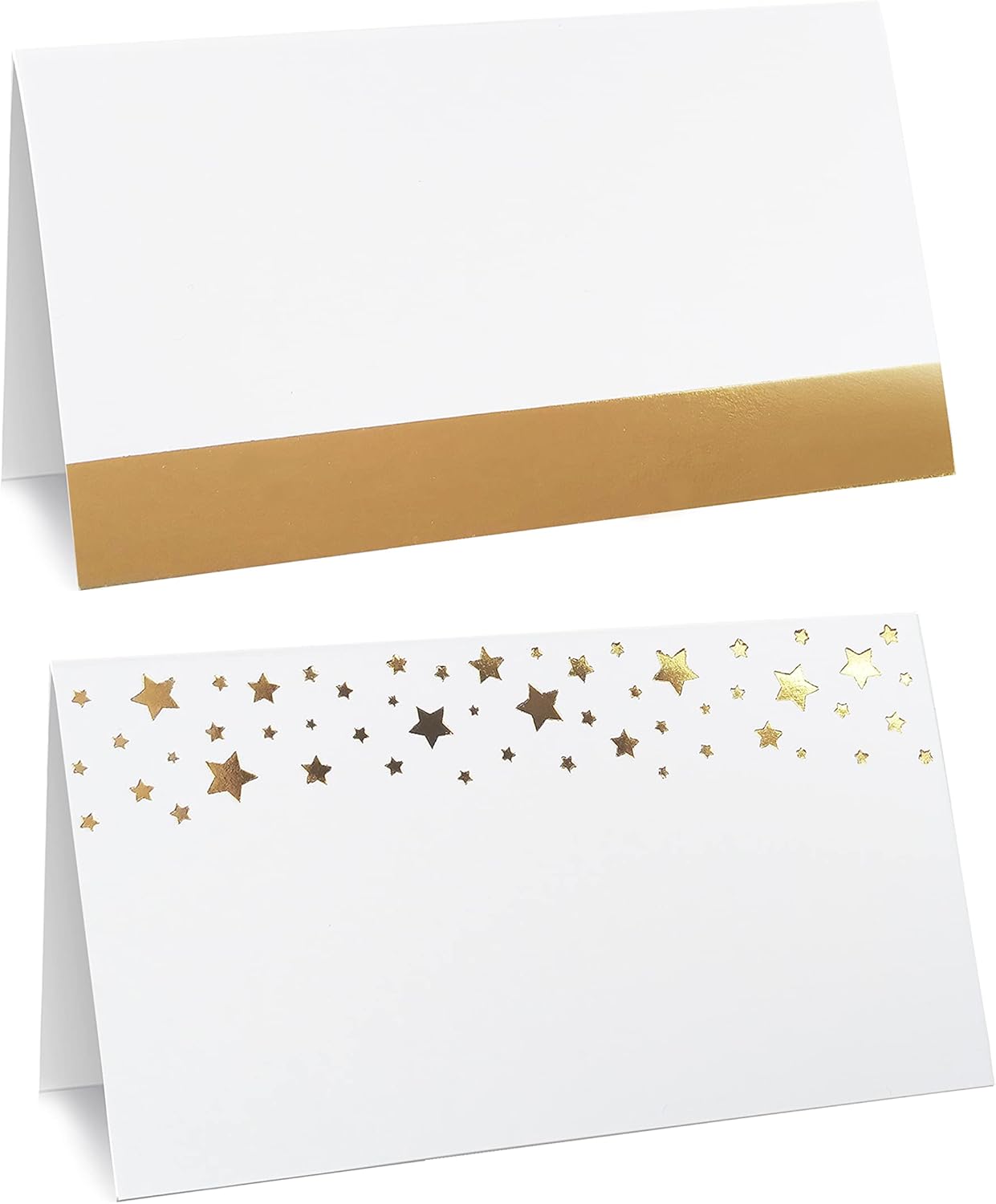 CLEVER SIGNS 100 Pack Gold Place Cards for Wedding Party Reception