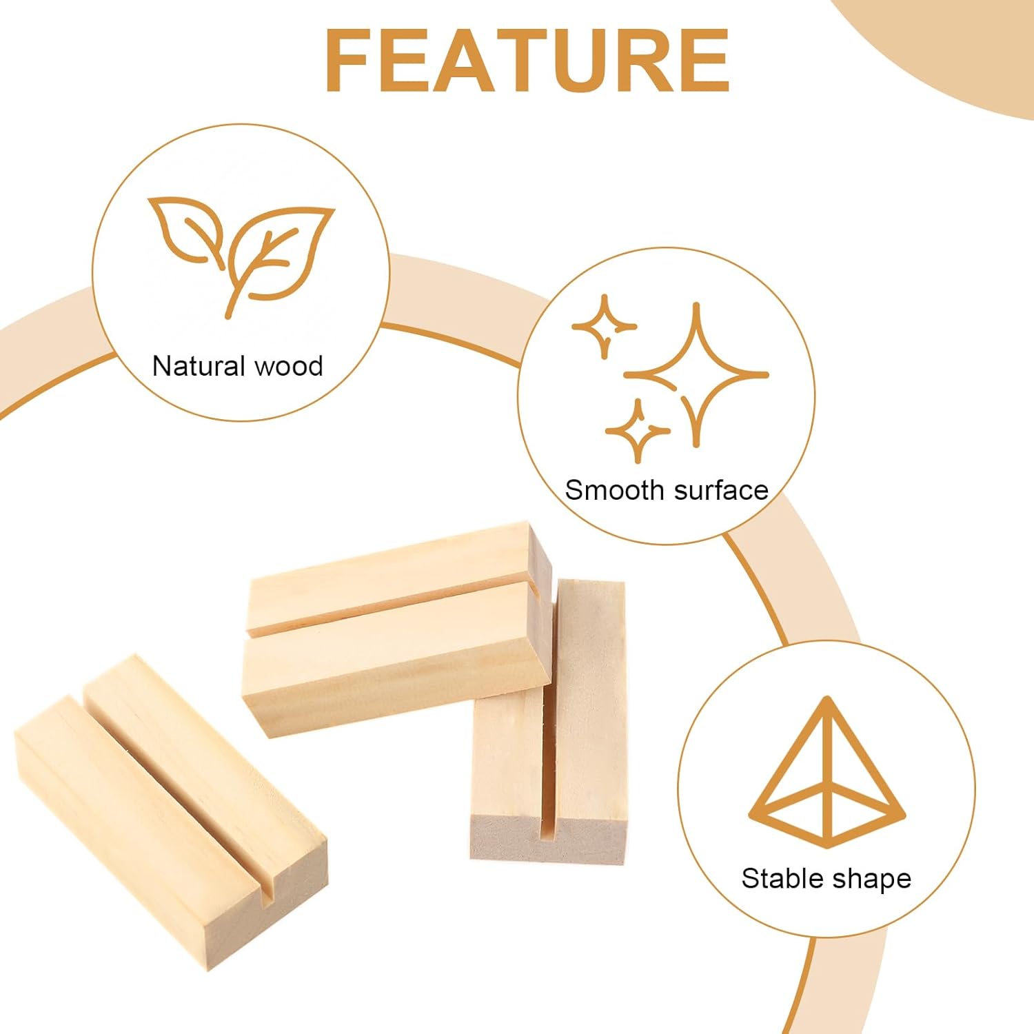 15PCS Wooden Place Card Holder for Tables and Events